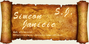 Simeon Janičić vizit kartica
